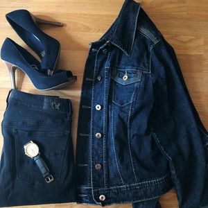 Laura Ashley Dark Wash Jean Jacket